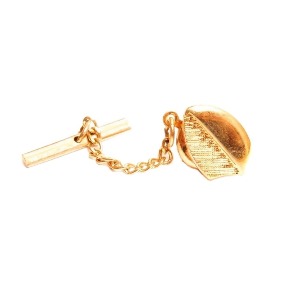 Vintage Modernist Leaf Gold‎ Tie Tac Pin